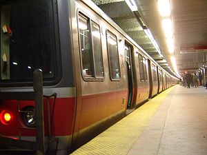 Red Line T inbound to Alewife at South Station... Red Line T inbound to Alewife at South Station...