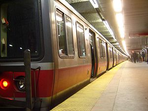 Red Line T inbound to Alewife at South Station...